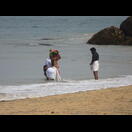 Vermutlich wird hier die Asche eines Verstorbenen ins Meer gestreut